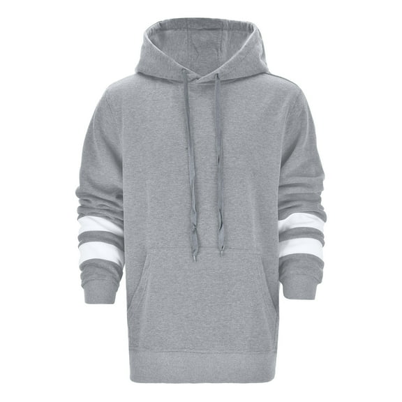 MIASHUI Men's Striped Hooded Long Sleeve Jacket Casual Zip Up Front Lightweight Comfortable Streetwear Top GY2,XL