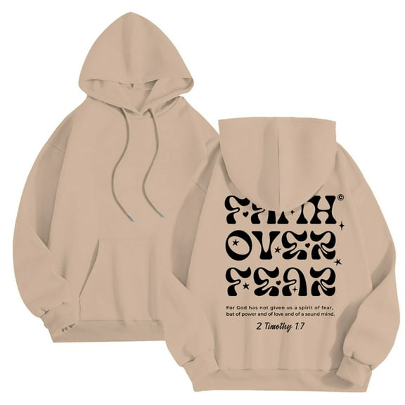 MIASHUI Men's Winter Graphic Print Pullover Hoodie Long Sleeve Casual Comfortable Warm Sweatshirt Streetwear Top Khaki,XXL