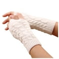 thumbnail image 1 of MIASHUI Men's and Women's Knit Fingerless Gloves for Fall and Winter, Ribbed Half Finger Gloves with Wrist Coverage, Unisex Retro Style H, 1 of 4