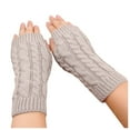 thumbnail image 1 of MIASHUI Men's and Women's Knit Fingerless Gloves for Fall and Winter, Ribbed Half Finger Gloves with Wrist Coverage, Unisex Retro Style Y, 1 of 4