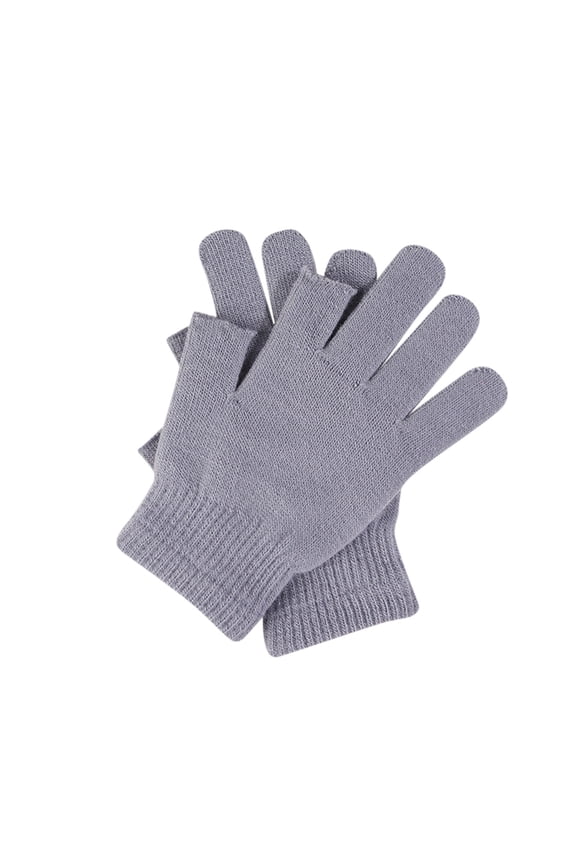 Men's and Women's Writing Gloves, Stretchy Knit Two-Finger Touchscreen Gloves for Cycling, Typing, Winter Warmth Grey