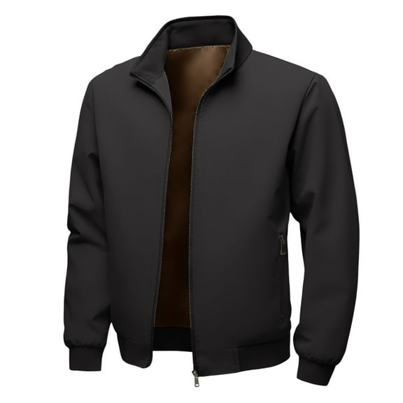 MIASHUI Mens Jacket Casual Style Jacket Suitable For Various Occasions Black,XXXXXL