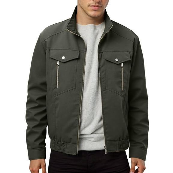 MIASHUI Mens Jacket Casual Style Suitable For Daily Wear Army Green,M