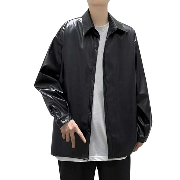 MIASHUI Mens Jacket Motorcycle Clothing Jacket Casual Versatile Wearable Top Black,M