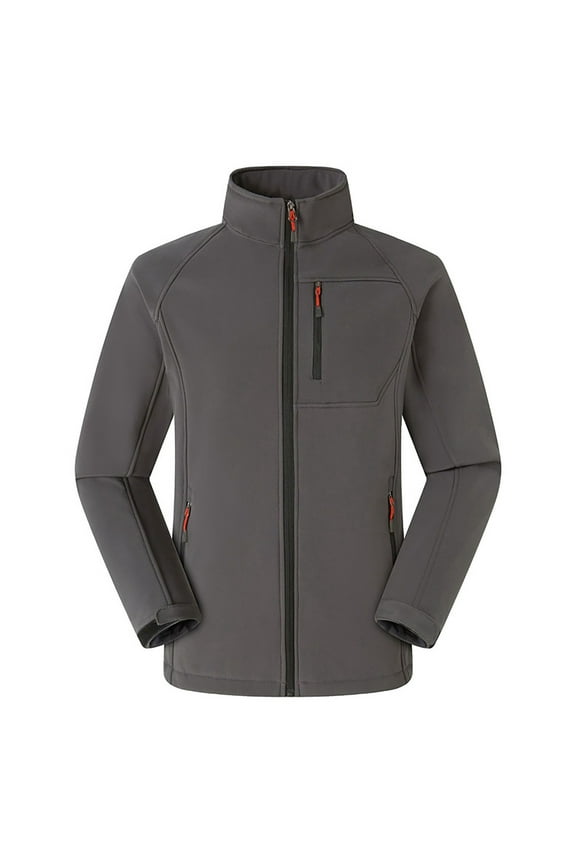 Mens Jacket Outdoor Soft Shell Unisex Composite Lining For Warmth Grey,XL