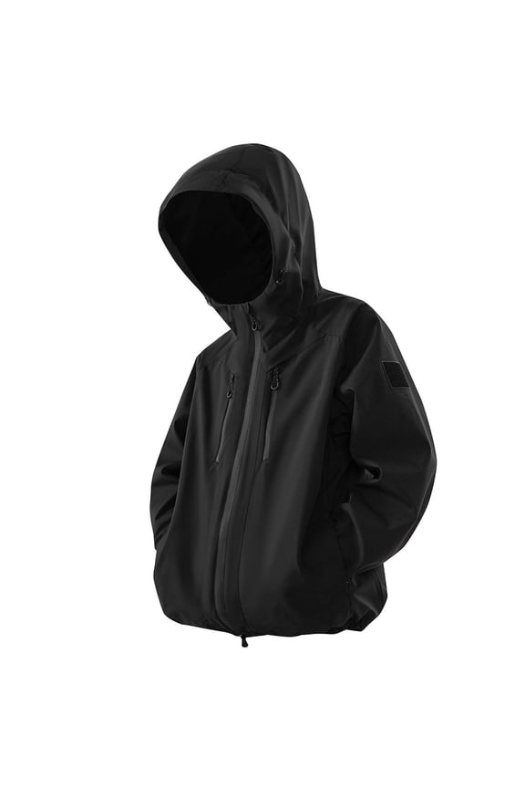 Mens Jacket Winter Outdoor Windbreaker Coat Rock Climbing City Commute Mountaineering Hooded Coat Black,XL