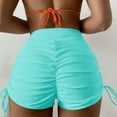 thumbnail image 1 of MIASHUI Plus Size Women Side Tie Brazilian Bikini Bottom High Waisted Briefs For Beach Mint Green,S, 1 of 5