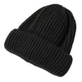 thumbnail image 1 of MIASHUI Solid Color Knit Beanie Warm Windproof Ear Flap Winter Cold Black, 1 of 4