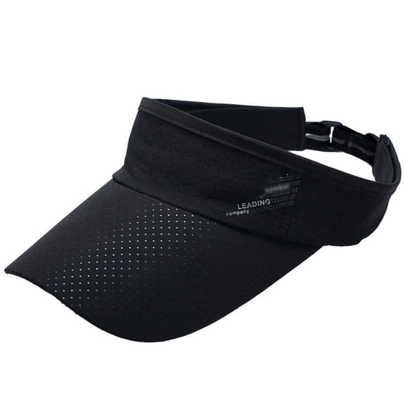 MIASHUI Summer Sun Hat Mesh Open Top Cap Outdoor Adjustable Visor Cap for Sports Running Quick-Dry Black