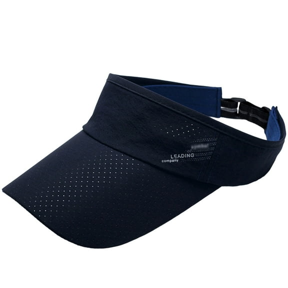 MIASHUI Summer Sun Hat Mesh Open Top Cap Outdoor Adjustable Visor Cap for Sports Running Quick-Dry Dark Blue