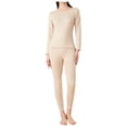 thumbnail image 1 of MIASHUI Thermal Underwear&nbsp;Set Cashmere Silk Blend秋衣秋裤Womens Set Base Layer For Winter Warm Underwear Beige,XXL, 1 of 4