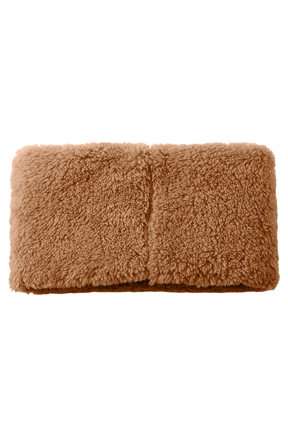 Thick Plush Neck Scarf Winter Plush Thick Neck Scarf Unisex Pullover High Neck Gaiter Cold Protection Scarf Orange