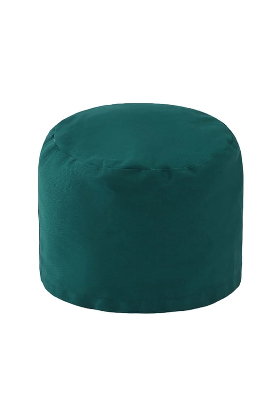 Unisex Green Elastic Doctor Cap for Medical Workers, Round Hygiene Hat for Hospital Use, Practical Daily Work Cap Green