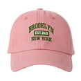 thumbnail image 1 of MIASHUI Unisex Distressed Embroidery Baseball Cap Adjustable USA City Washed Hat for Men and Women Light Pink,One Size, 1 of 2