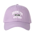 thumbnail image 1 of MIASHUI Unisex Distressed Embroidery Baseball Cap Adjustable USA City Washed Hat for Men and Women Purple,One Size, 1 of 3