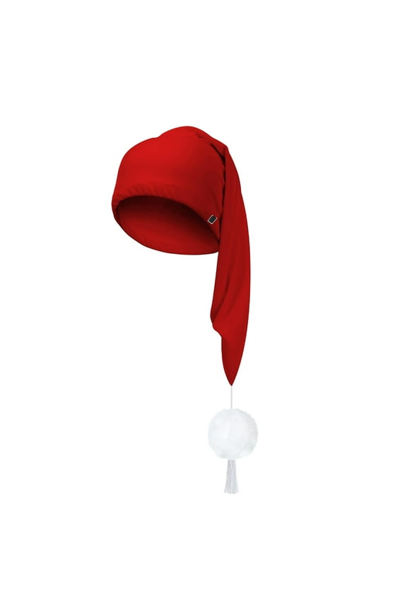 Unisex Long Stocking Cap With Pompom Adjustable Knitted Slouchy Beanie For Winter Outdoor Red