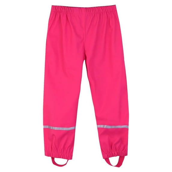 MIASHUI Unisex Rain Pants Children Waterproof Rain Trousers Pants for Girls Boys,Hot Pink,5-6 Years