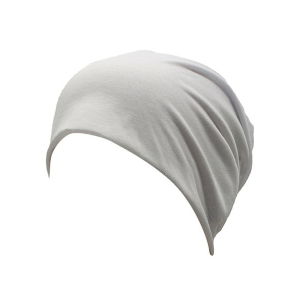 MIASHUI Unisex Solid Color Candy Color Knitted Beanie for Casual Wear, Stackable Design for Style, Adjustable Fit for Men and Women White