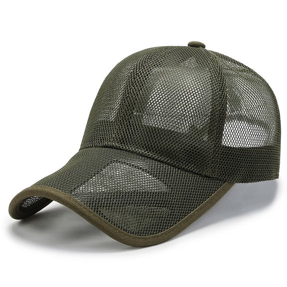 MIASHUI Unisex Summer Mesh Brim Baseball Cap for Outdoor Sports and Sun Protection, Breathable Design for Comfort, Adjustable Fit for Men and Women Green