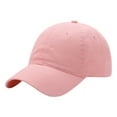 thumbnail image 1 of MIASHUI Unisex Washed Solid Color Soft Top Baseball Cap for Sun Protection, Simple Design for Versatility, Adjustable Fit for Comfort and Style Light Pink, 1 of 3