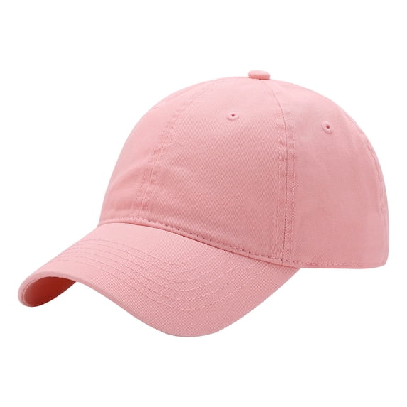 MIASHUI Unisex Washed Solid Color Soft Top Baseball Cap for Sun Protection, Simple Design for Versatility, Adjustable Fit for Comfort and Style Light Pink