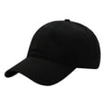 thumbnail image 1 of MIASHUI Unisex Washed Solid Color Soft Top Baseball Cap for Sun Protection, Simple Design for Versatility, Adjustable Fit for Comfort and Style Black, 1 of 8