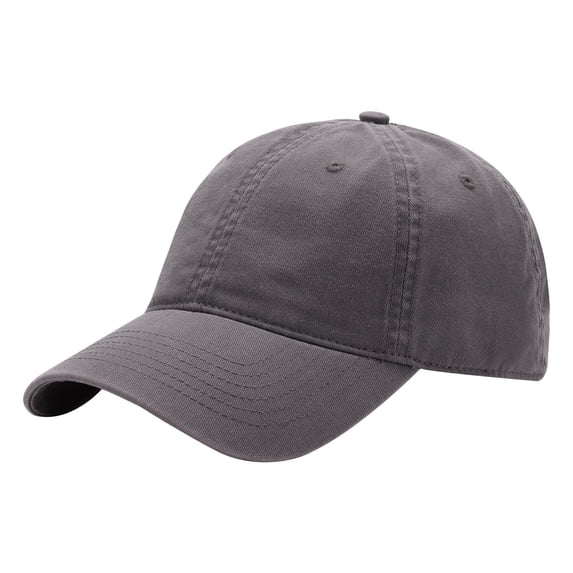 MIASHUI Unisex Washed Solid Color Soft Top Baseball Cap for Sun Protection, Simple Design for Versatility, Adjustable Fit for Comfort and Style Grey