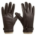 thumbnail image 1 of MIASHUI Unisex Winter Gloves for Men and Women Windproof Thermal Cold Weather Thick Solid Color Versatile Hand Brown, 1 of 4