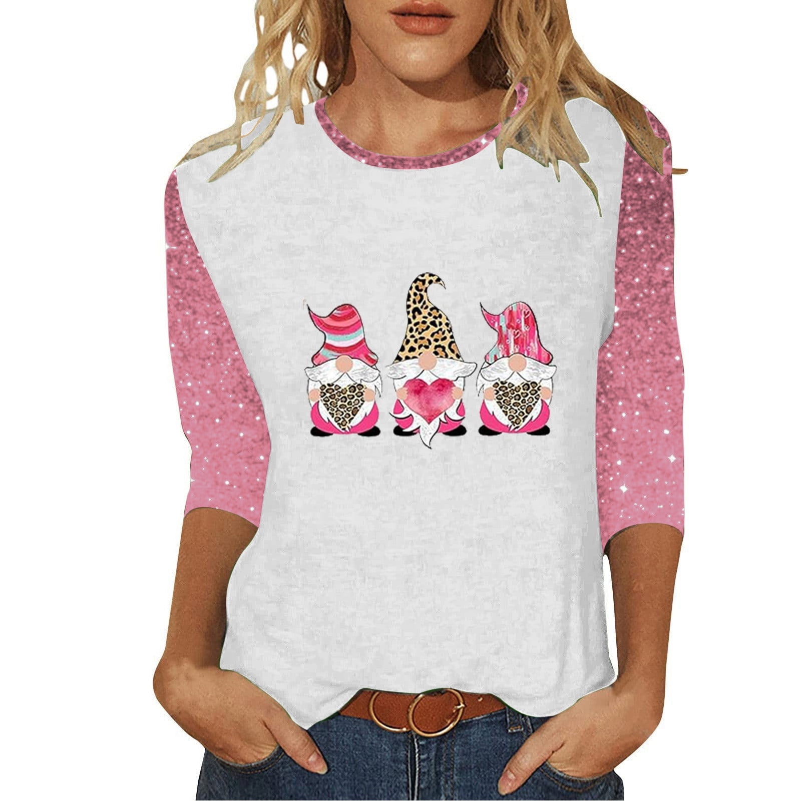 MIASHUI Valentines Day Shirt Women's Valentine's Day Love Letters ...