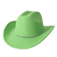 thumbnail image 1 of MIASHUI Western Cowboy Hat for Men Women Glitter Silver Sparkly Rhinestone,Light Green,One Size, 1 of 4