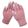 thumbnail image 1 of MIASHUI Winter Touchscreen Gloves, Thick Plush Knit Gloves with Anti- Grip for Cycling, Driving, Cold Weather Pink, 1 of 3
