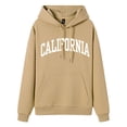 thumbnail image 1 of MIASHUI Women Casual Fashion Preppy Graphic Letter Print Hooded Pullover Sweatshirt with Drawstring Beige,XXXL, 1 of 3