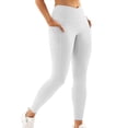 thumbnail image 1 of MIASHUI Women High Waist Yoga Pants Workout Leggings For&nbsp;Comfy&nbsp;And Supportive Wear White,M, 1 of 1