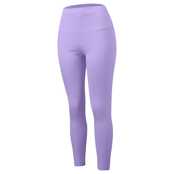 MIASHUI Women HighWaist Warm Pants German Heating Seamless Thermal Underwear Thick Lined Cotton Long Johns Purple,L