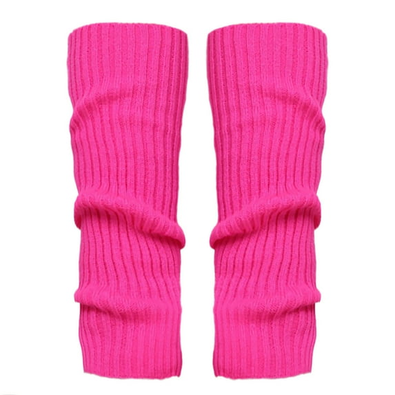 MIASHUI Women's Ballet Leg Warmers Stretch Knit Boot Socks Grip for Dance Yoga and Practice Hot Pink