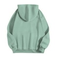 thumbnail image 1 of Women's Plus Size Zip Up Hoodie with Pocket, Winter Warm Lined Long Sleeve Pullover, Casual Loose Fit Hooded Sweatshirt Mint Green,XXL, 1 of 4