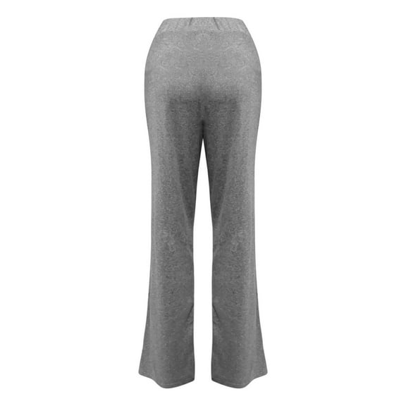 MIASHUI Women's Casual Yoga Pants Quick Dry Wide Leg Trousers High Waist Comfort Fit for Everyday Wear Grey,S