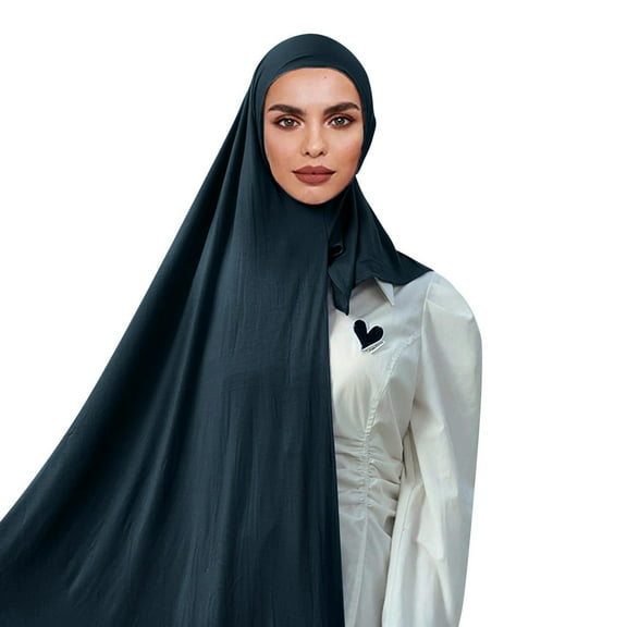 MIASHUI Women's Cotton Head Scarf, Soft Lightweight Head Cover, Versatile Pull-On Scarf, Simple Solid Color Scarf for Casual and Sportswear T