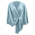thumbnail image 1 of MIASHUI Women's Elegant One-Piece Solid Color Soft Shawl Outerwear Cape Top, Scarf for Women, Fashion Scarf Blue, 1 of 3