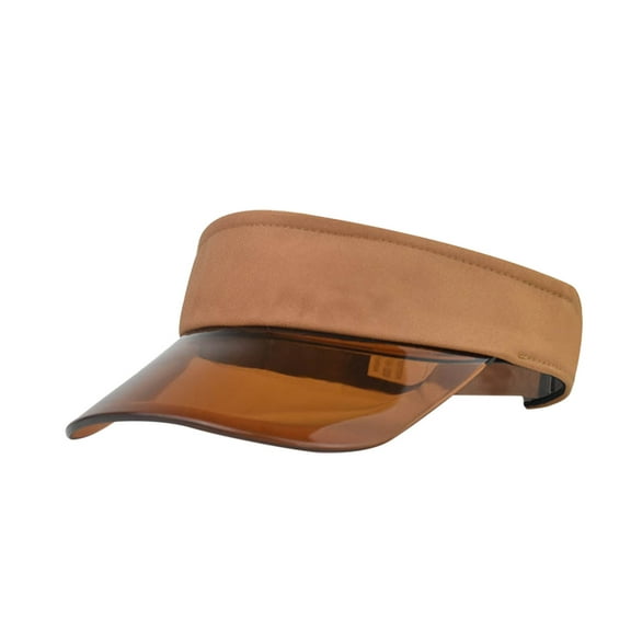 MIASHUI Women's Fashion Solid Color Transparent Empty Top Sun Hat for Summer Protection, Breathable Design for Comfort, Adjustable Fit for Outdoor and Casual Wear Coffee
