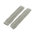 thumbnail image 1 of MIASHUI Women's Knitted Glove Sleeves with Fingers, Long Arm Warmers for Winter, Soft Lined Sleeves, Cozy Comfort for Indoor Use Light Gray, 1 of 4