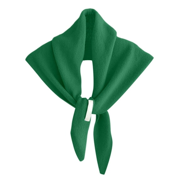 MIASHUI Women's Korean Style Solid Color Triangle Scarf Shawl, Winter Fashion Knitted Neck Warmer, Versatile Thin Scarf for Women, Autumn Outdoor Travel Accessory Light Green