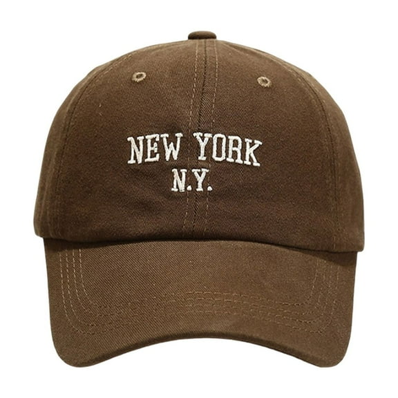 MIASHUI Women's Letter Embroidered Soft Top Baseball Cap for Sun Protection, Adjustable Fit for Comfort, Fashionable for Daily Use and Outdoor Activities Coffee