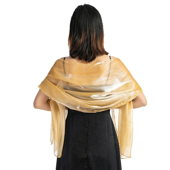 MIASHUI Women's Lightweight Evening Shawl, Pure Color Party Scarf, Elegant Scarf for Wedding Receptions, Soft Scarf for Special Occasions S