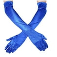 thumbnail image 1 of MIASHUI Women's Long Evening Gloves, Elegant Satin Gloves for Halloween Party, Wedding, Performance, Banquet Accessory Blue, 1 of 2