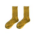 thumbnail image 1 of MIASHUI Women's Mid-Crew Stackable Socks Couple Socks Street Style Faded Socks for Women Comfortable Casual Socks Yellow, 1 of 2