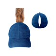 thumbnail image 1 of MIASHUI Women's Ponytail Baseball Cap with Closure for Running, Tennis, and Golf, Quick-Dry Material for Comfort, Adjustable Fit for Sports Blue, 1 of 4