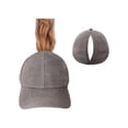 thumbnail image 1 of MIASHUI Women's Ponytail Baseball Cap with Closure for Running, Tennis, and Golf, Quick-Dry Material for Comfort, Adjustable Fit for Sports Grey, 1 of 4
