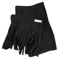 thumbnail image 1 of MIASHUI Women's Solid Color Include Wool Knit Yarn Fringe Warm Long Scarf, Scarf for Women, Winter Scarf for Cold Weather Black, 1 of 3