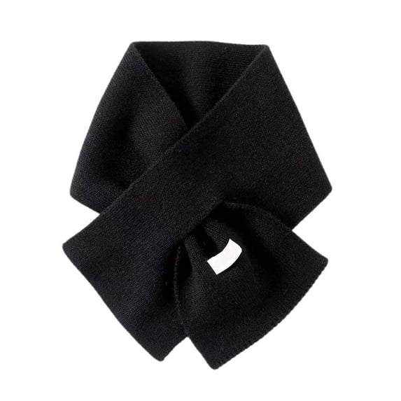 MIASHUI Women's Solid Color Knit Scarf, Scarf for Women, Casual Scarf for Fall and Winter, Soft Scarf for Women Black